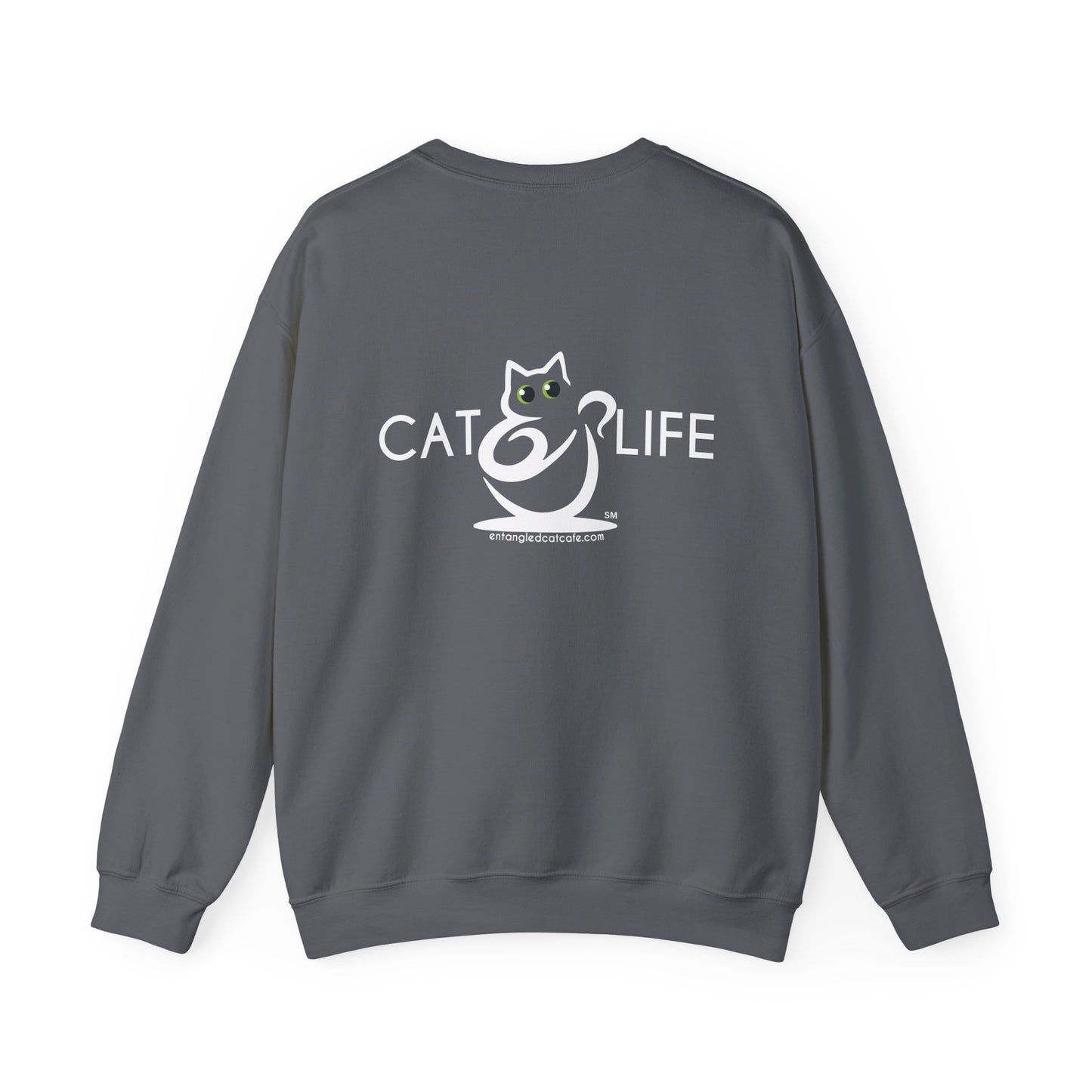 Cat Life Unisex Sweatshirt with Entangle Cat Cafe Logo
