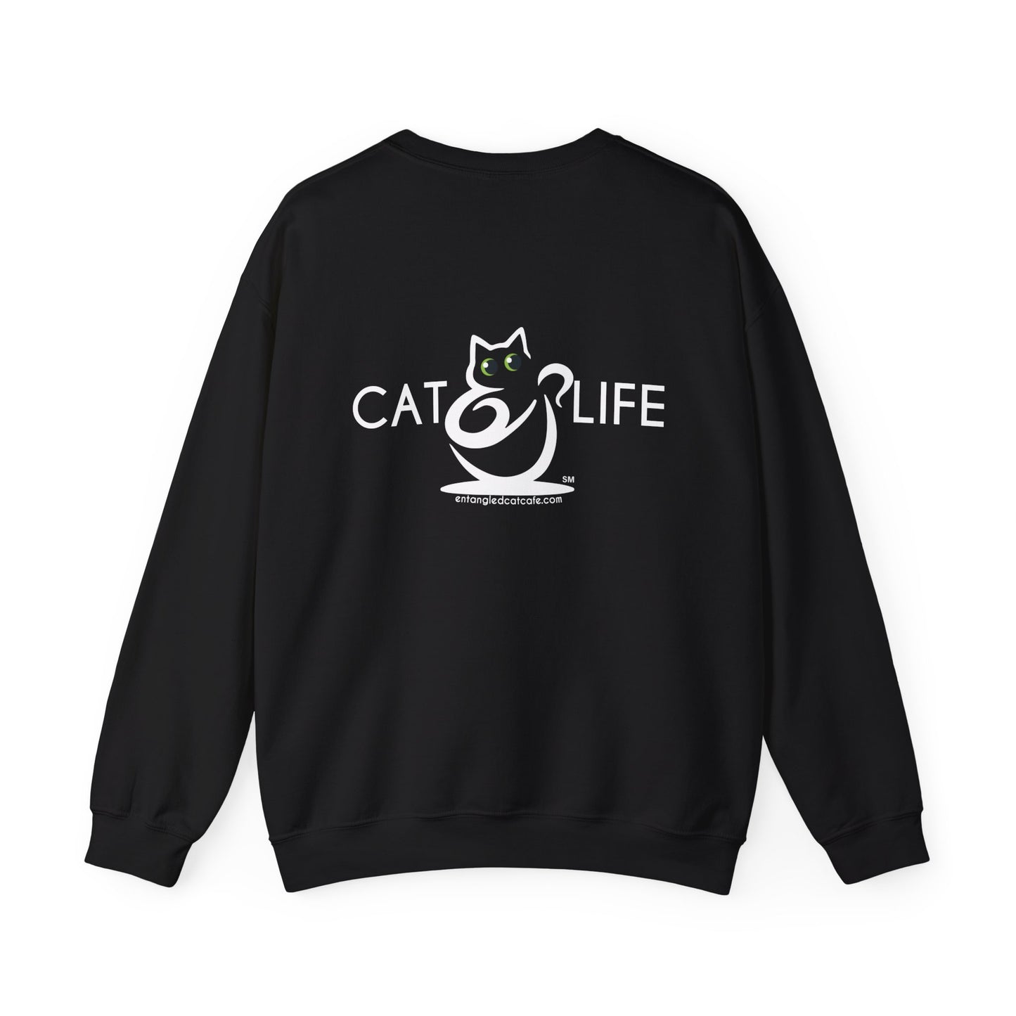 Cat Life Unisex Sweatshirt with Entangle Cat Cafe Logo