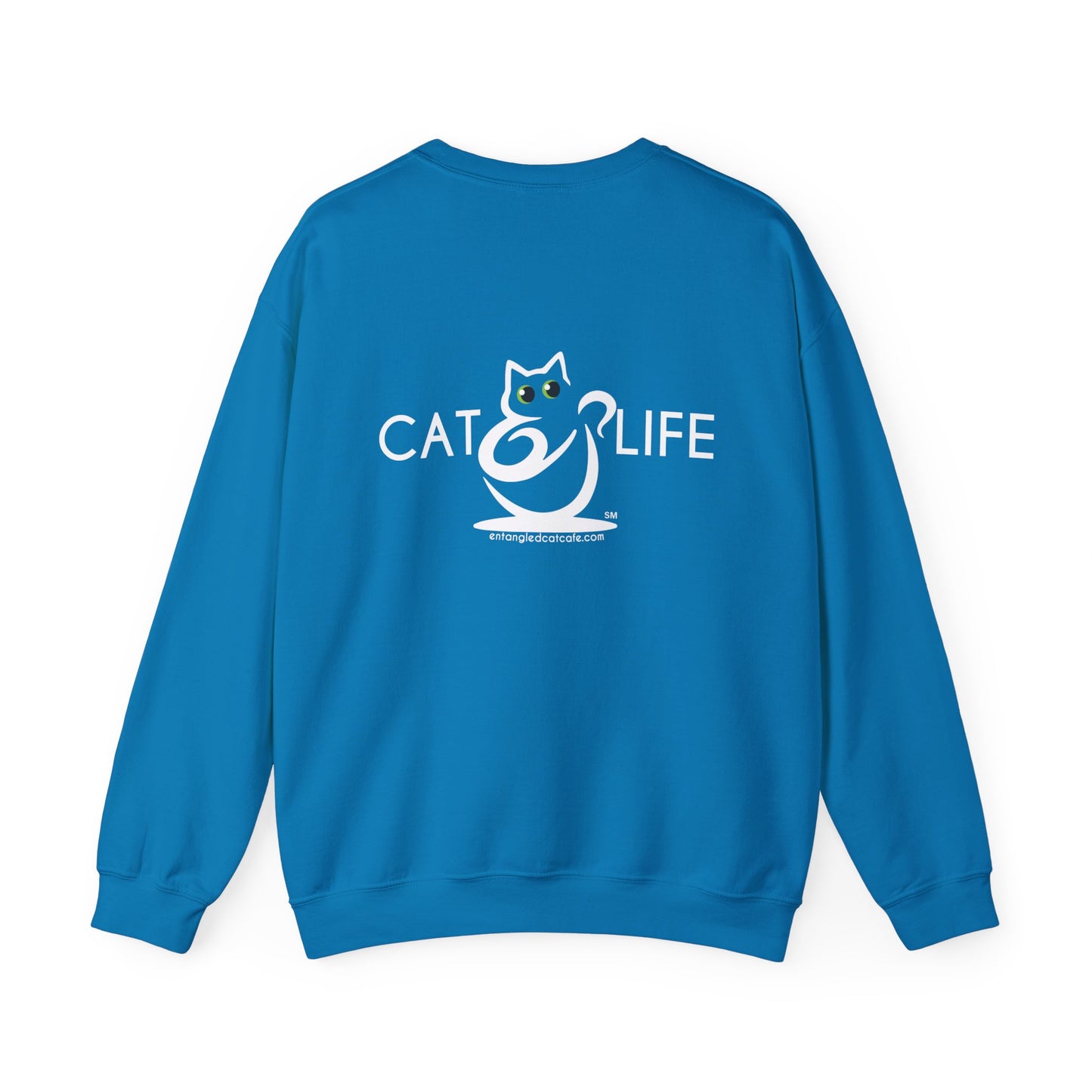 Cat Life Unisex Sweatshirt with Entangle Cat Cafe Logo