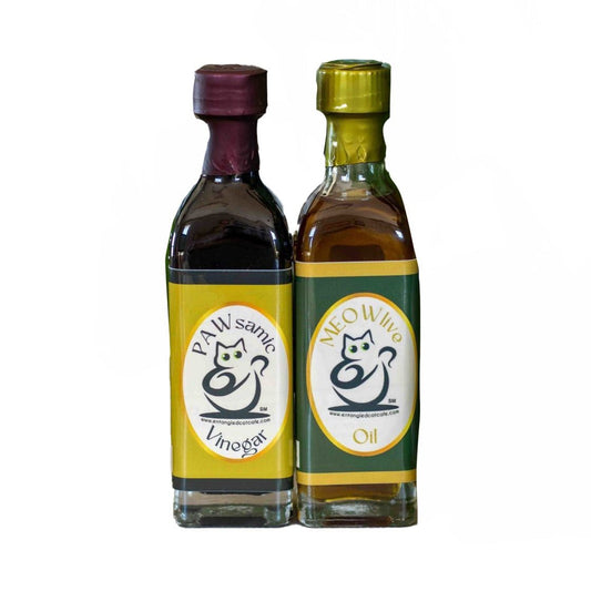MEOWlive Oil and PAWsamic Vinegar Gift Set