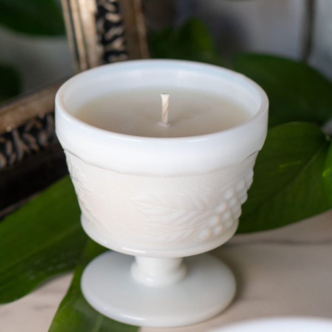 Vintage Fenton Milk Glass Trifle Vintage Vessel Candle