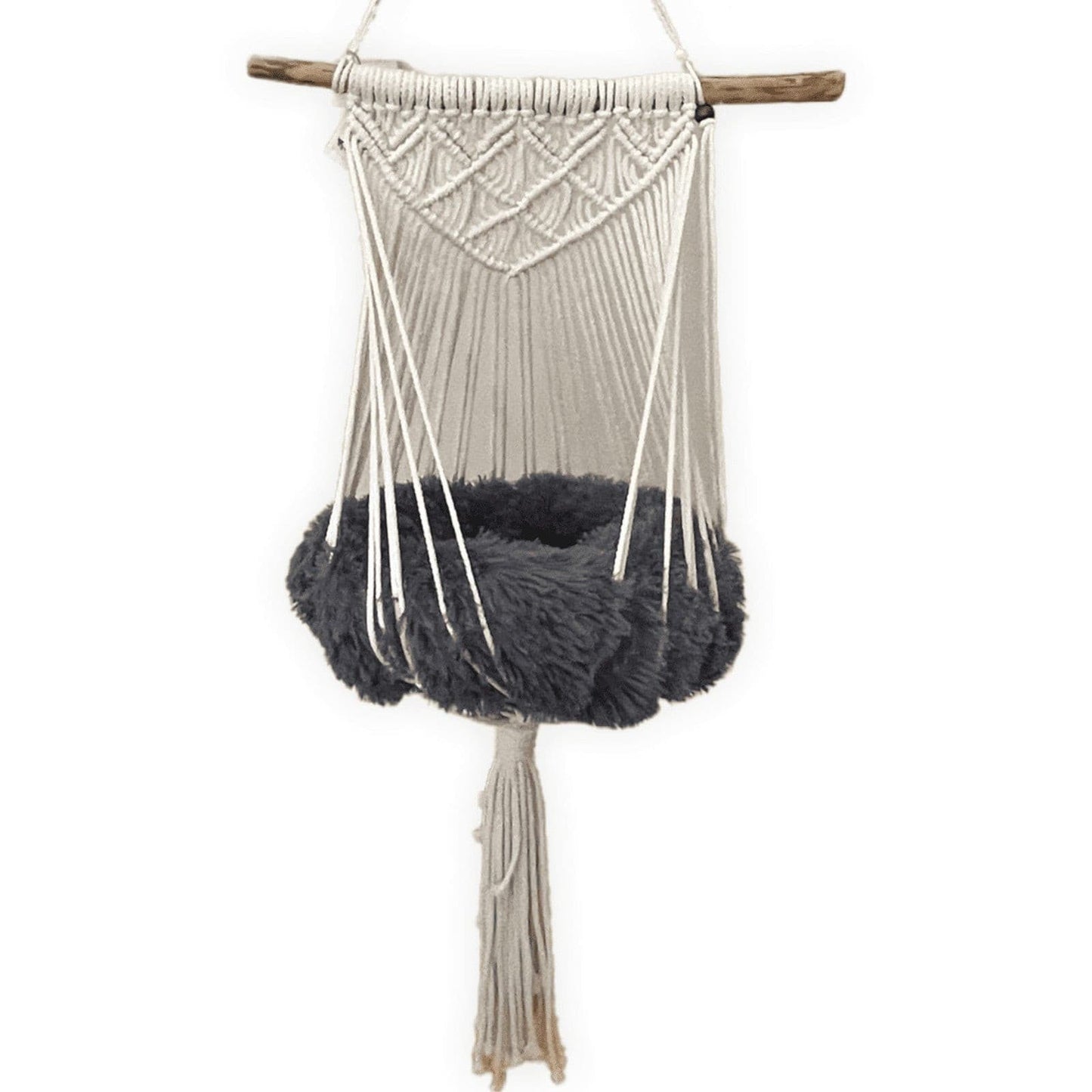 Handmade Macramé Hanging Cat Bed Entangled