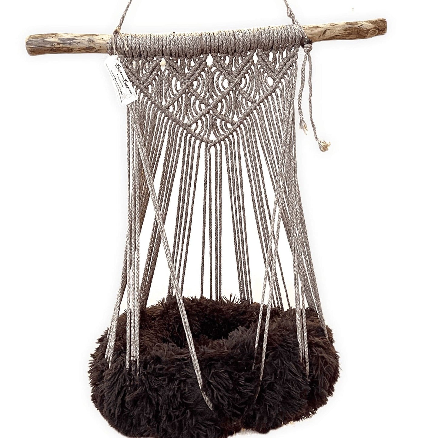 Handmade Macramé Hanging Cat Bed Entangled