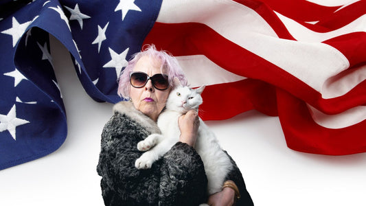American Cat Lady with her cat