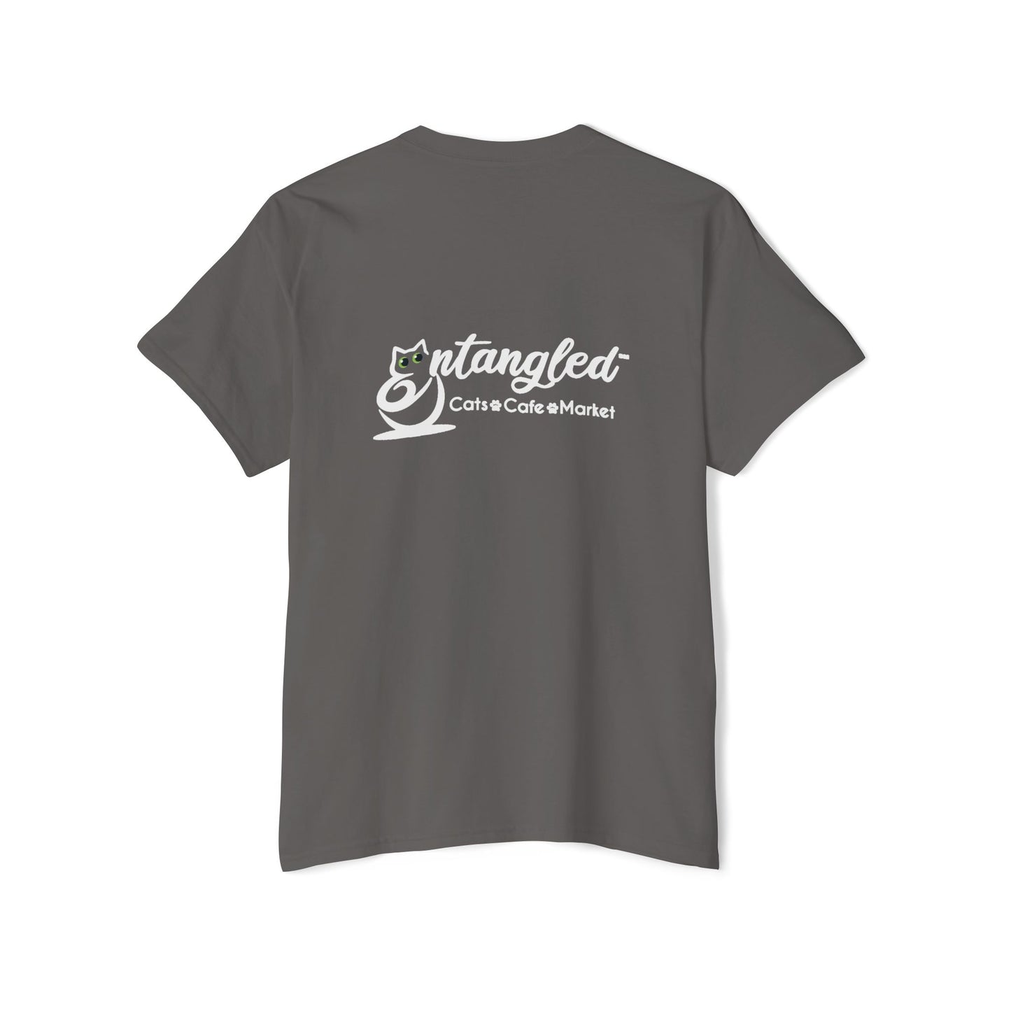 Pocket Peeper Cat Tee with Entangled Cat Logo Pocket T-Shirt