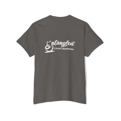 Pocket Peeper Cat Tee with Entangled Cat Logo Pocket T-Shirt