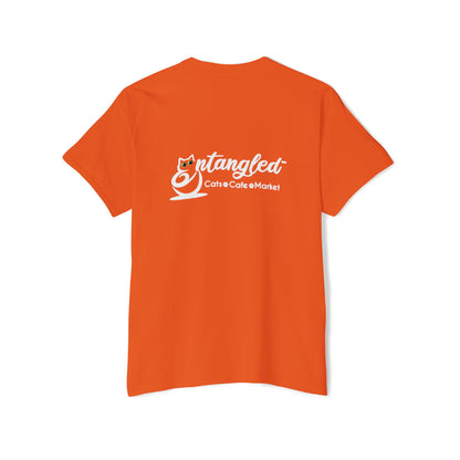 Pocket Peeper Cat Tee with Entangled Cat Logo Pocket T-Shirt