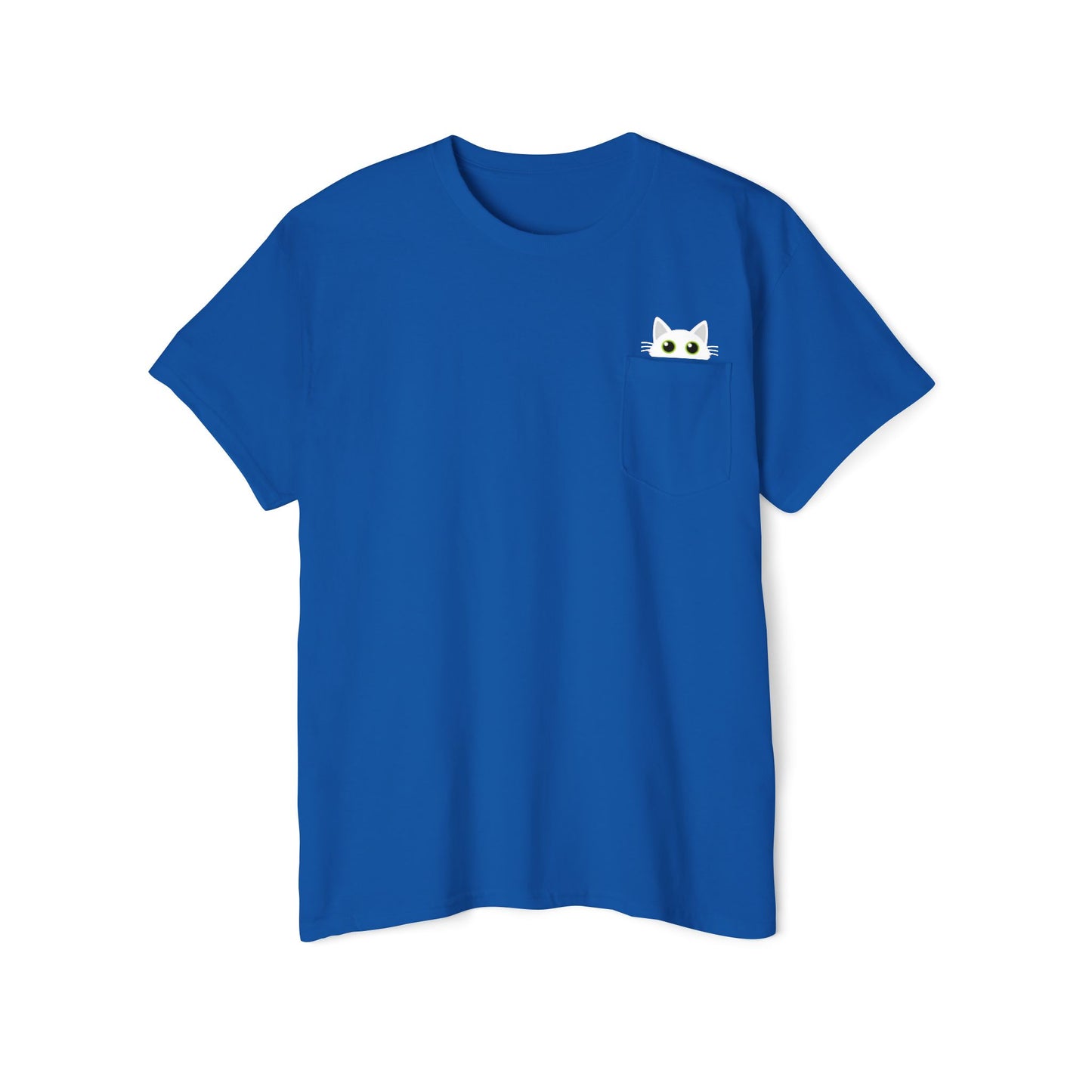 Pocket Peeper Cat Tee with Entangled Cat Logo Pocket T-Shirt