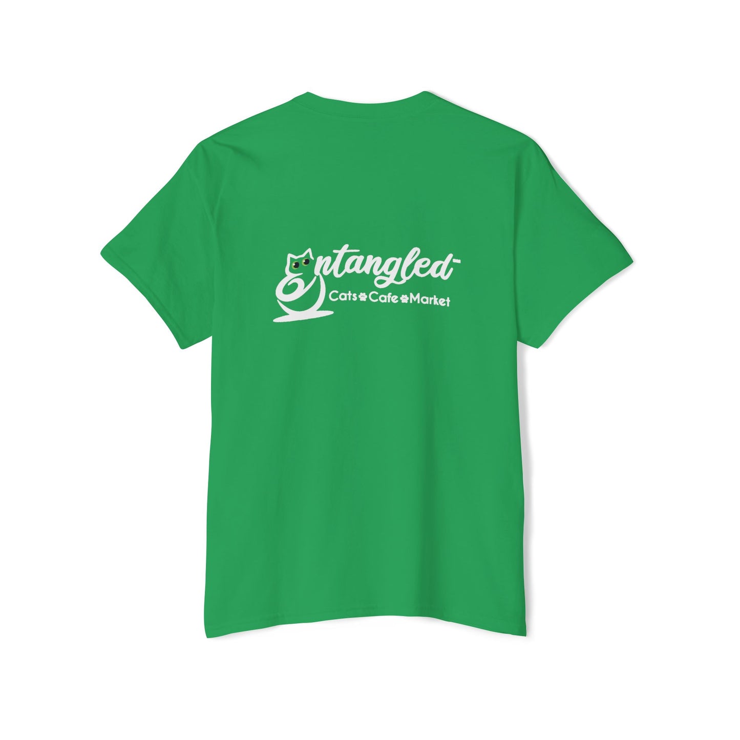 Pocket Peeper Cat Tee with Entangled Cat Logo Pocket T-Shirt