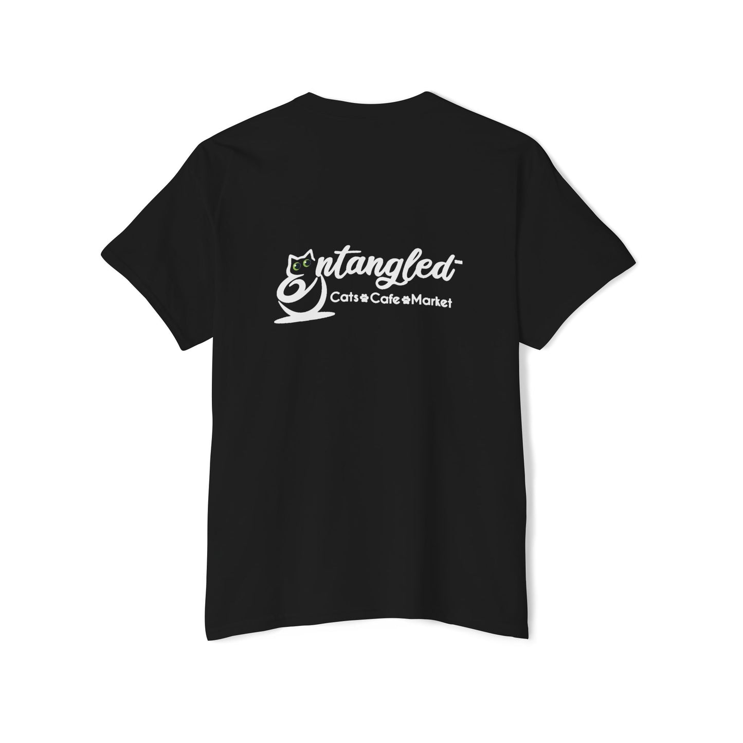 Pocket Peeper Cat Tee with Entangled Cat Logo Pocket T-Shirt