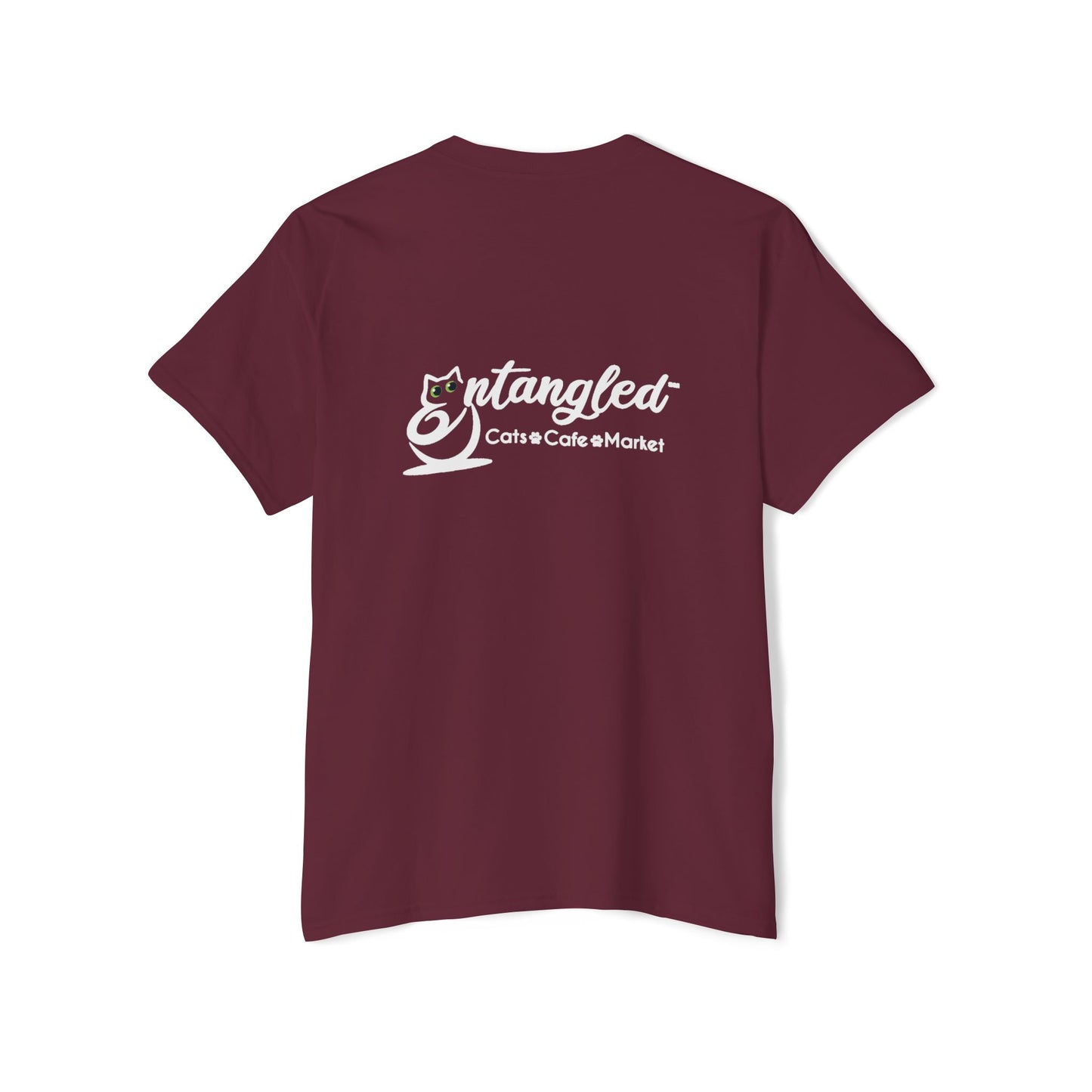 Pocket Peeper Cat Tee with Entangled Cat Logo Pocket T-Shirt