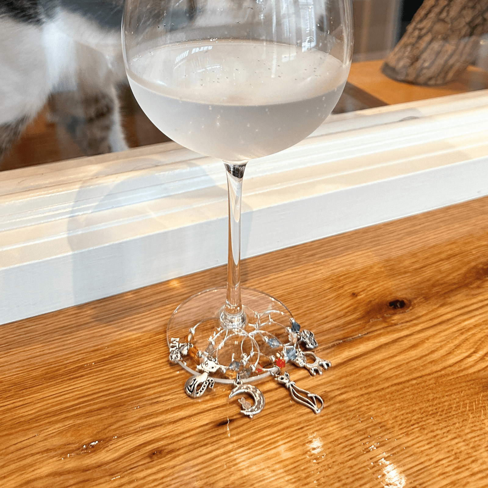 Cat Wine Charm Set