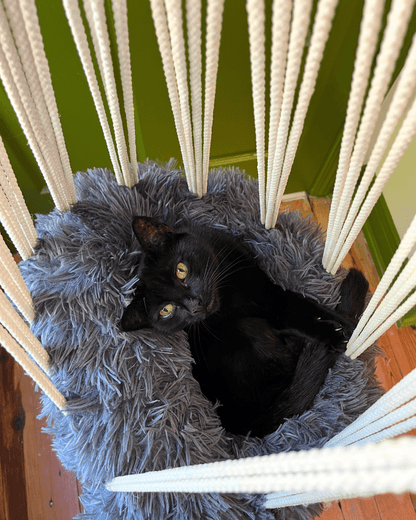 Handmade Macramé Hanging Cat Bed