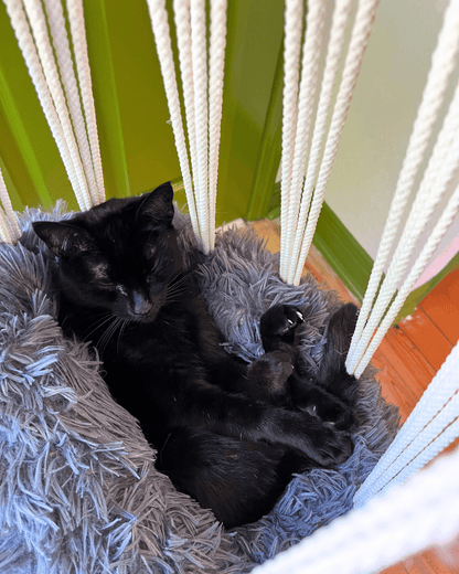 Handmade Macramé Hanging Cat Bed