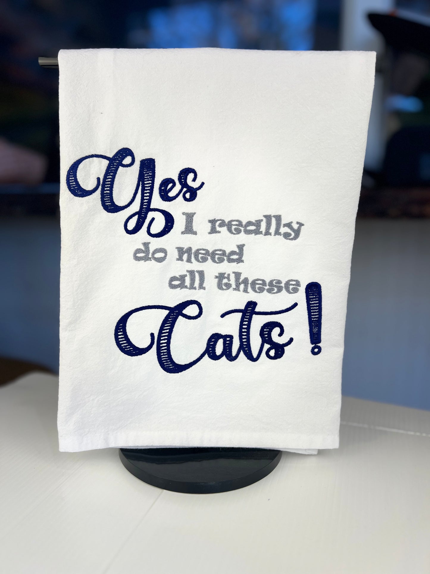 Cat Lover's Flour Sack Tea Towel