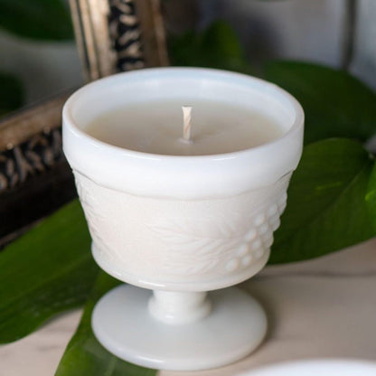 Vintage Fenton Milk Glass Trifle Vintage Vessel Candle