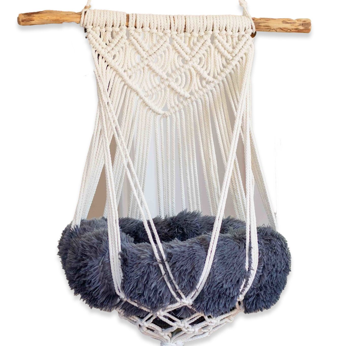 Handmade Macramé Hanging Cat Bed