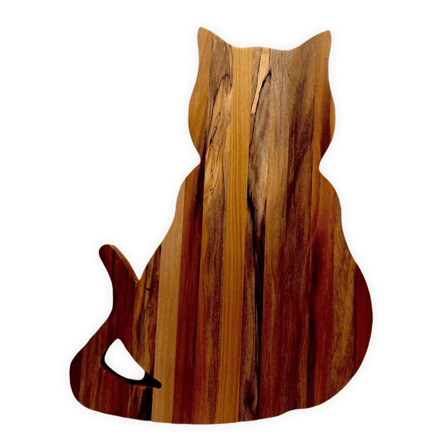 Cat Shaped Charcuterie Board - Heirloom Cat Shaped American Beech CharCATerie Board Looking Up, LLC