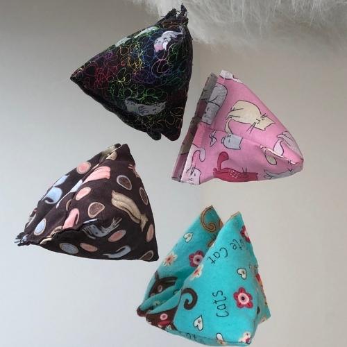 Feline Frenzy-Catnip Kickers and Plushy Catnip Triangles Entangled Cat Cafe